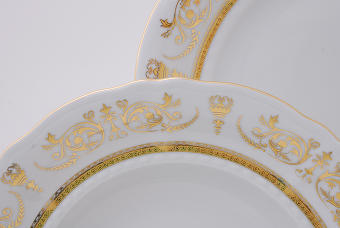 Набор тарелок Leander 6 персон 18 предметов Соната Золотой орнамент 07160119-1373