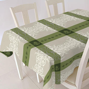 Скатерть Protec Textil ALBA Анет зеленая 120х140 см.