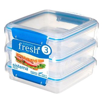 Набор контейнеров для сэндвичей Sistema "Fresh" 450мл 3шт. 921643